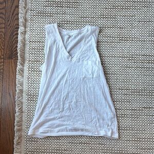Madewell White Sleeveless Tank Top